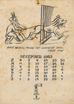 712919 Blad DECEMBER 1945 van de ‘Mosquito-Kalender 1945’, uitgegeven door de illegale uitgeverij ‘Het Stichtse ...